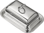 Christofle Vertigo Silver-Plated Butter Dish with Lid