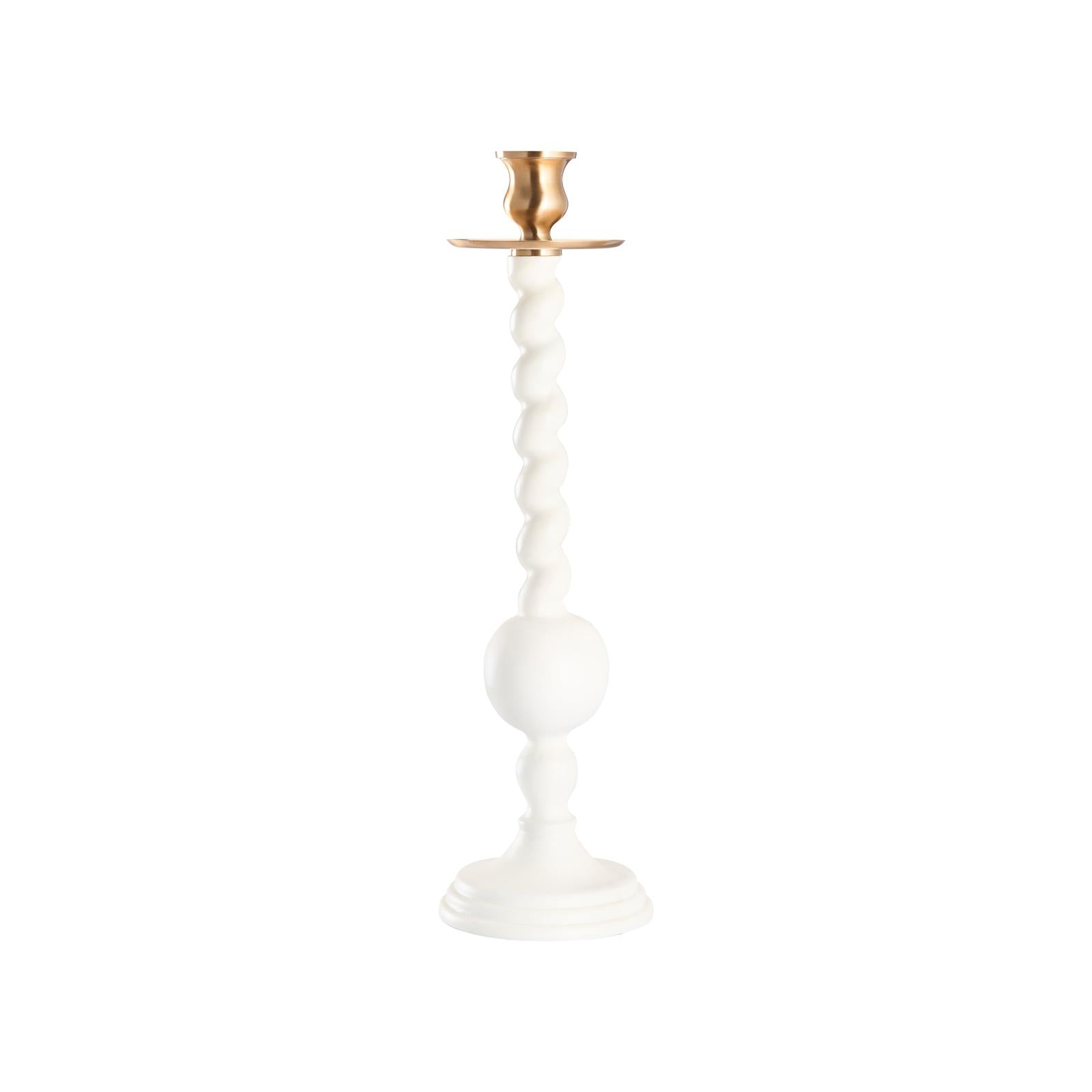 Chelsea House Solid Wood Barley Twist Candlestick