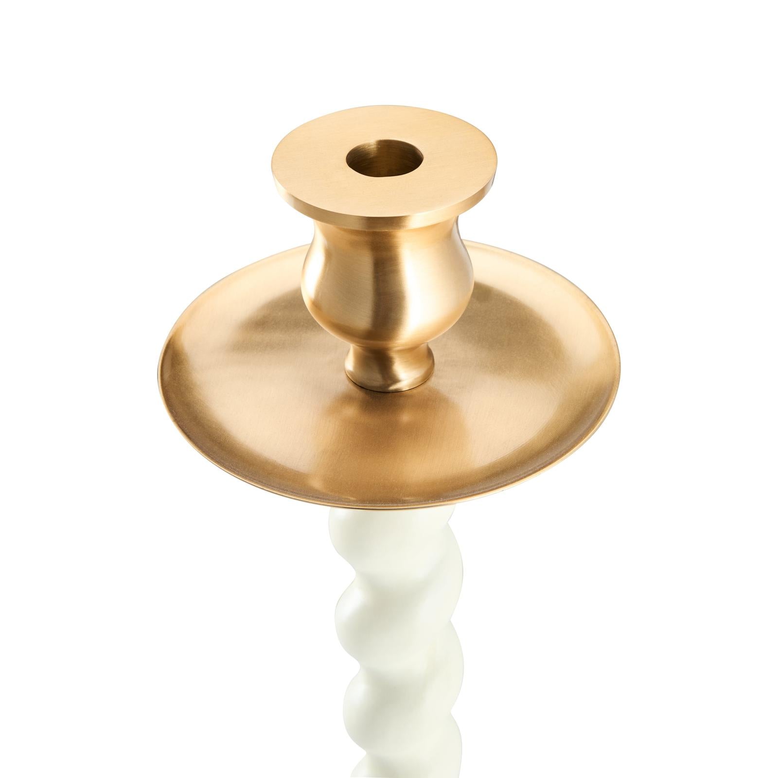 Chelsea House Solid Wood Barley Twist Candlestick