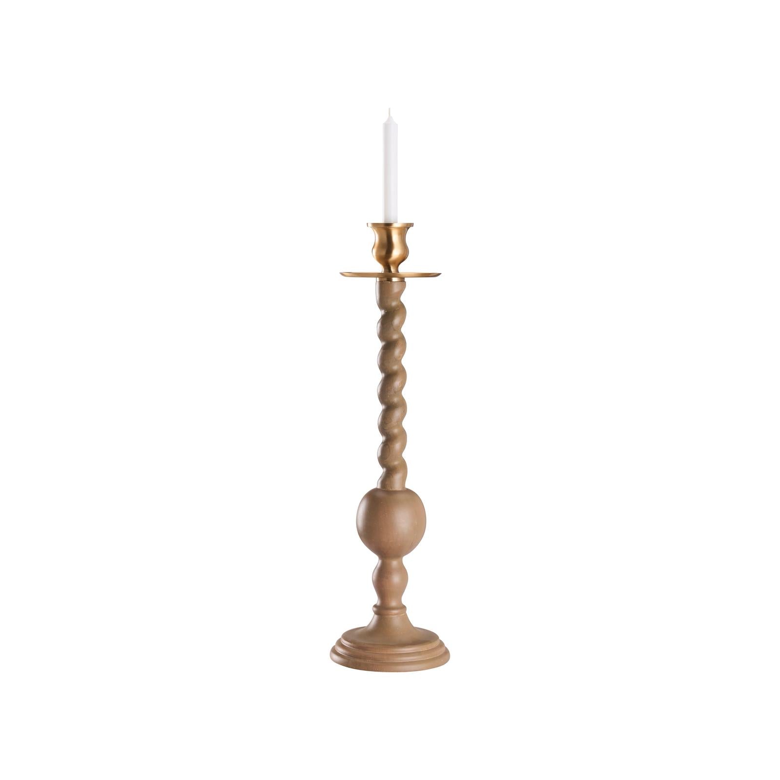 Chelsea House Solid Wood Barley Twist Candlestick