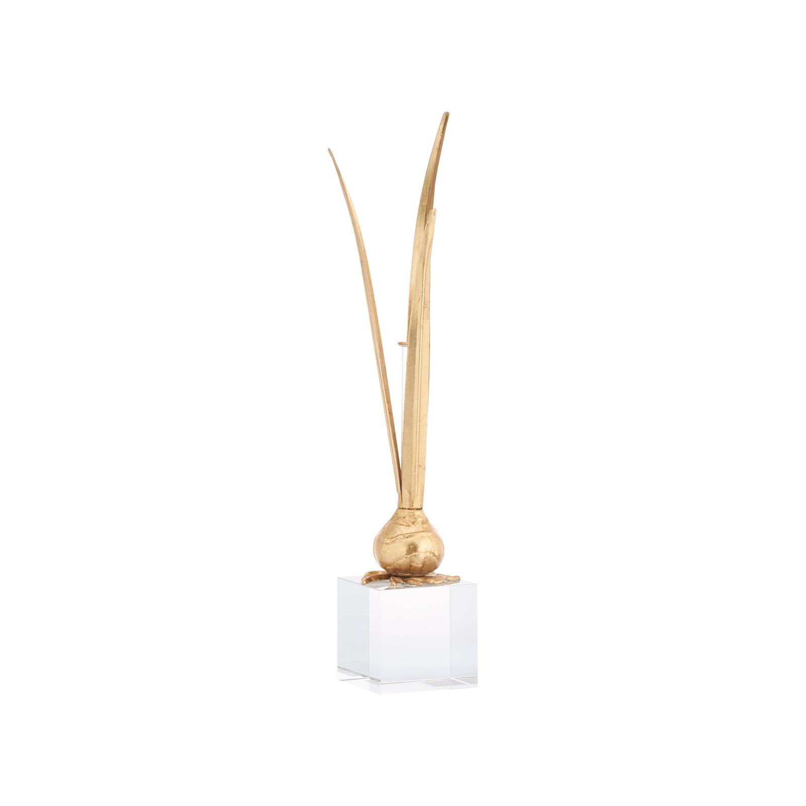 Chelsea House Bulb Gold Leaf Vase