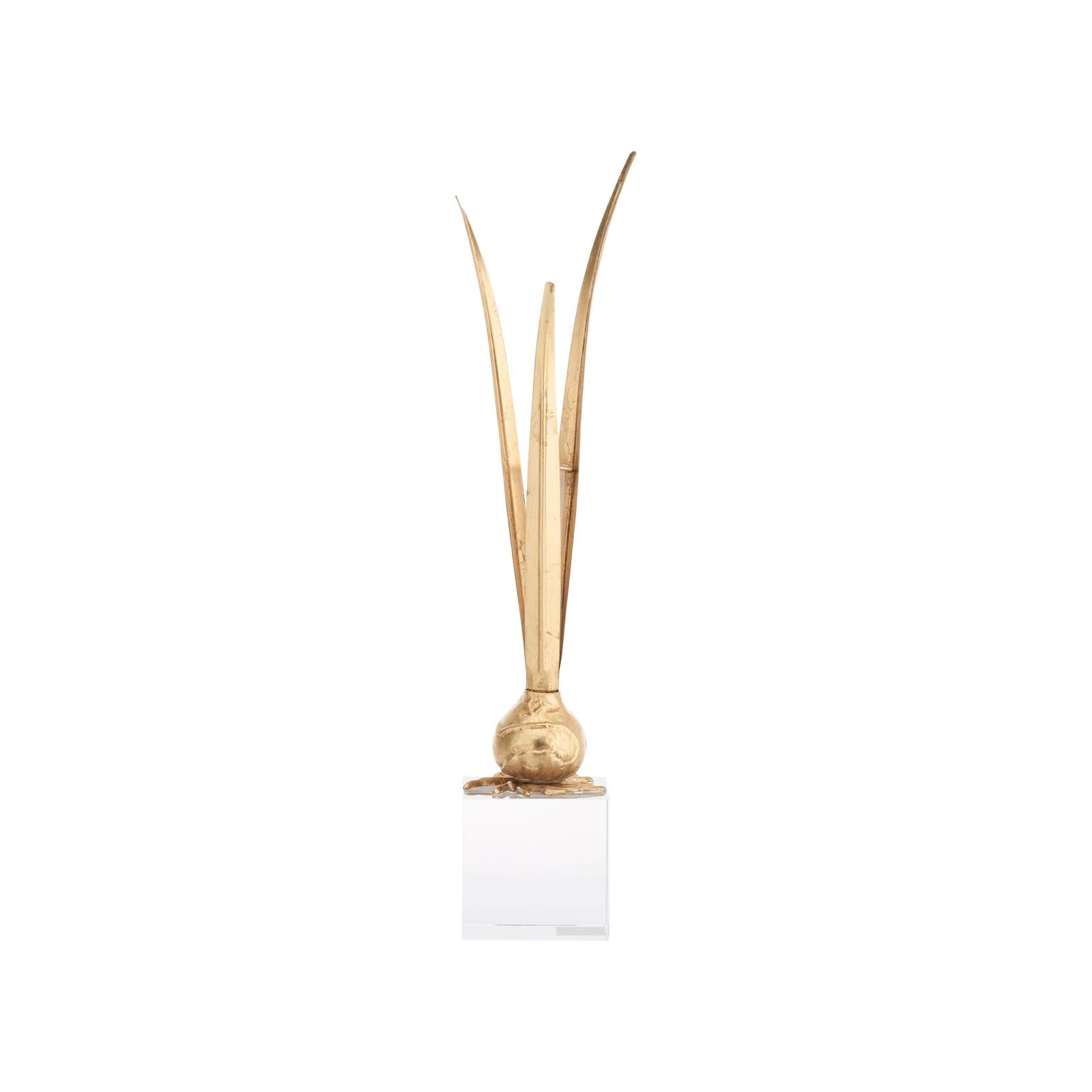 Chelsea House Bulb Gold Leaf Vase