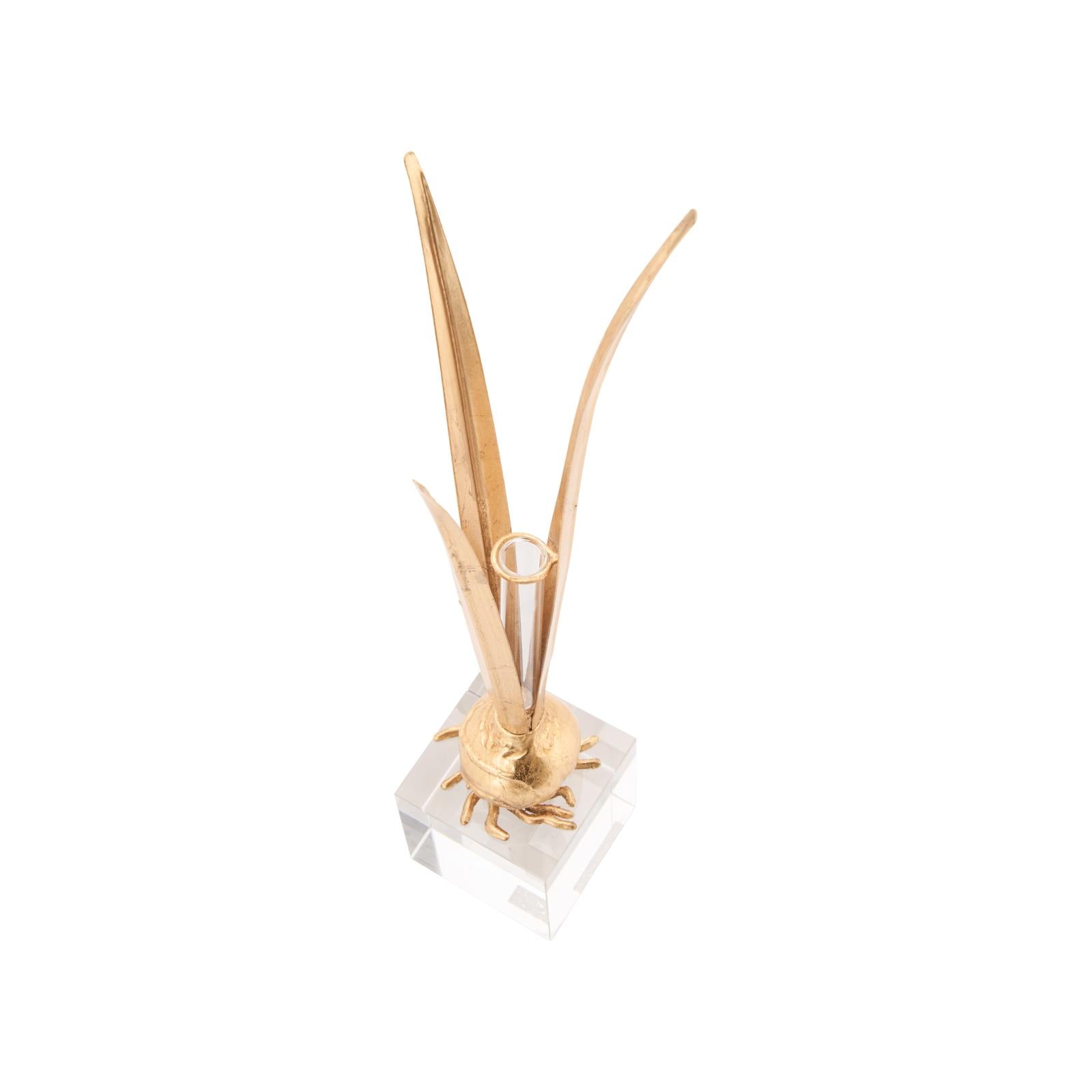 Chelsea House Bulb Gold Leaf Vase