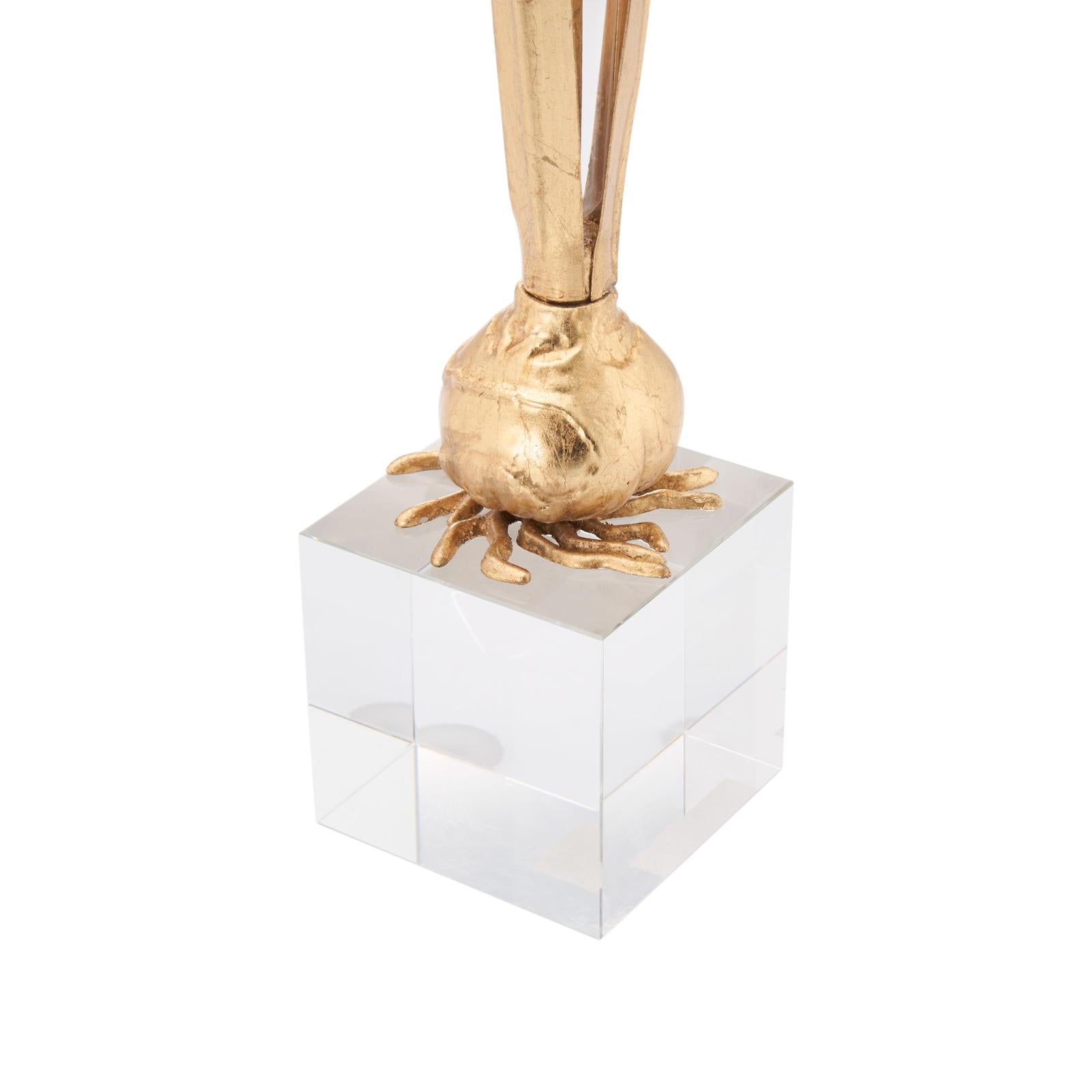 Chelsea House Bulb Gold Leaf Vase
