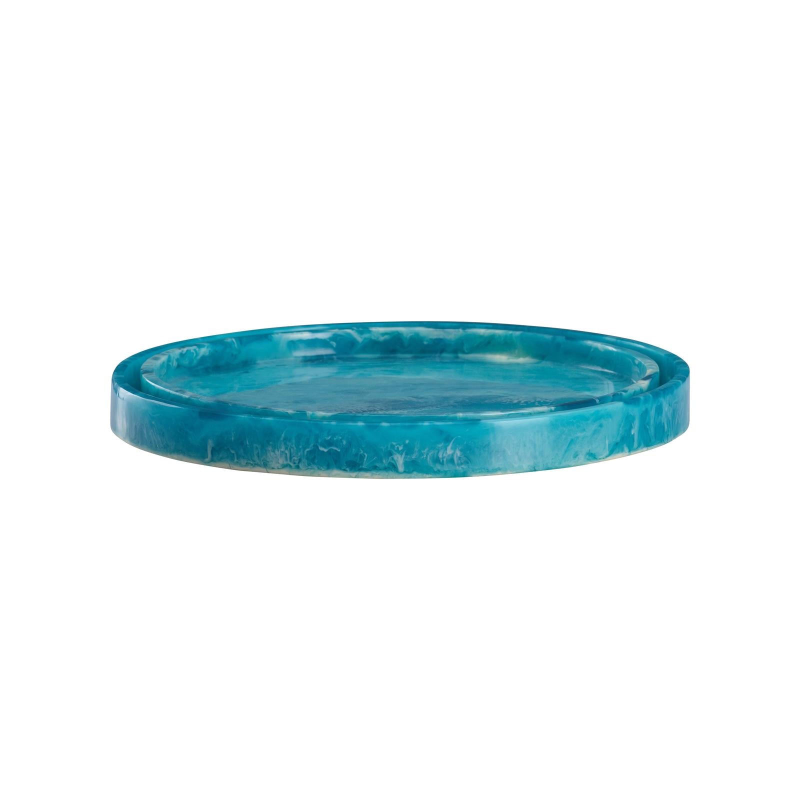 Chelsea House Vista Blue Tray, Set of 2