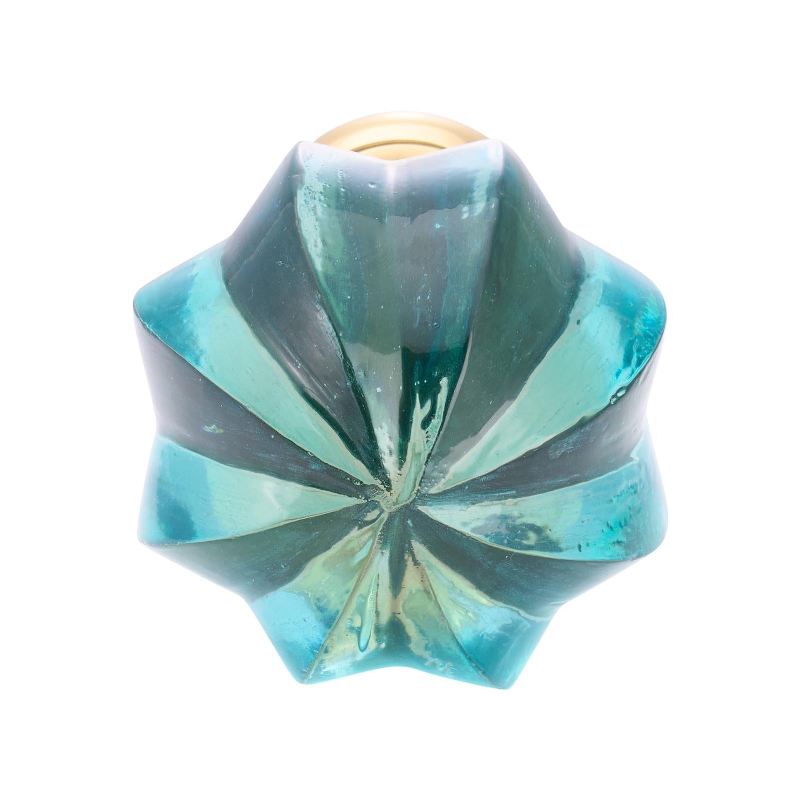 Chelsea House Blue Brass Hand Blown Finial