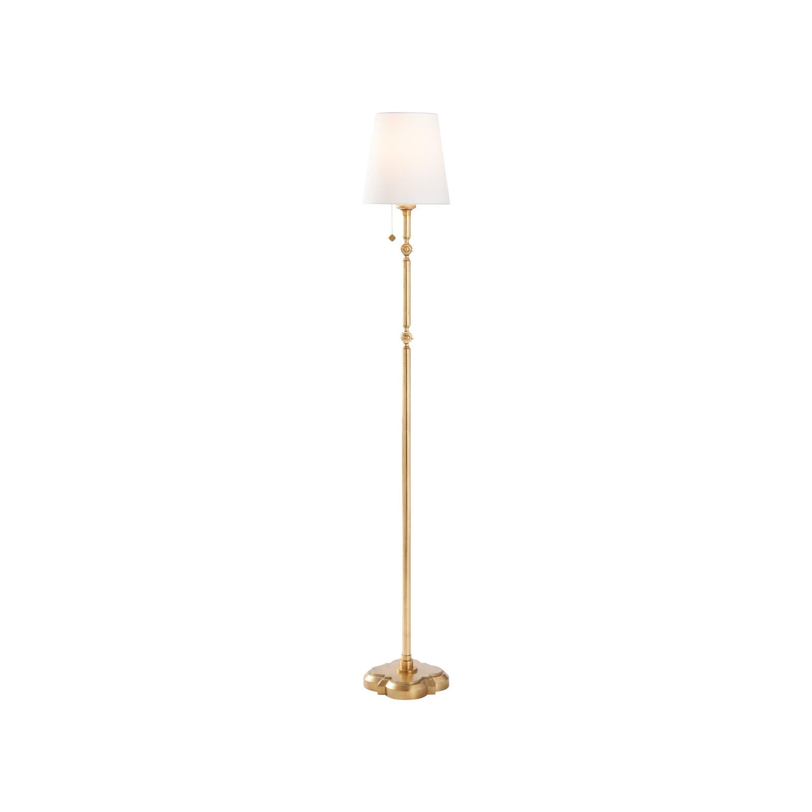 Chelsea House Quatrefoil Gold Leaf Floor Lamp