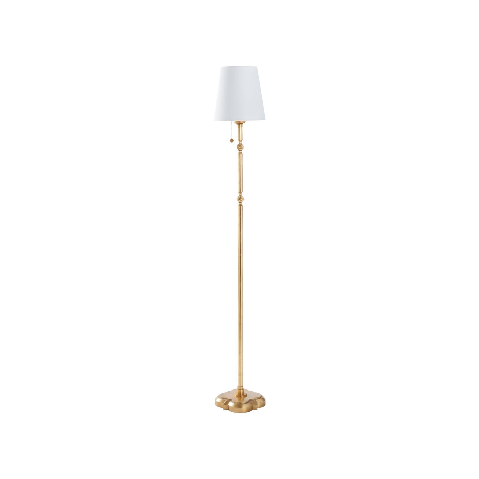 Chelsea House Quatrefoil Gold Leaf Floor Lamp