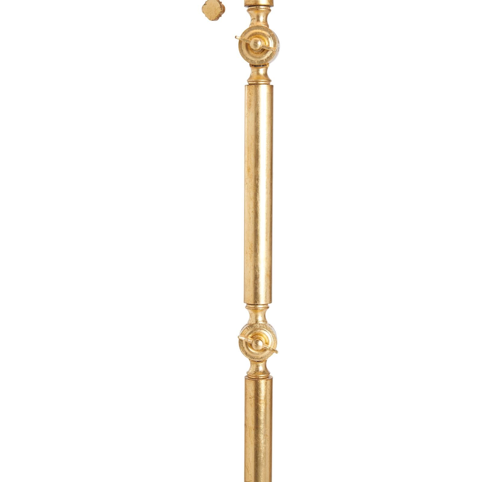 Chelsea House Quatrefoil Gold Leaf Floor Lamp