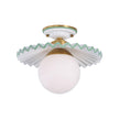 Chelsea House Fancy Ruffle Flush Mount