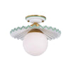 Chelsea House Fancy Ruffle Flush Mount