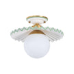 Chelsea House Fancy Ruffle Flush Mount