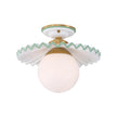 Chelsea House Fancy Ruffle Flush Mount