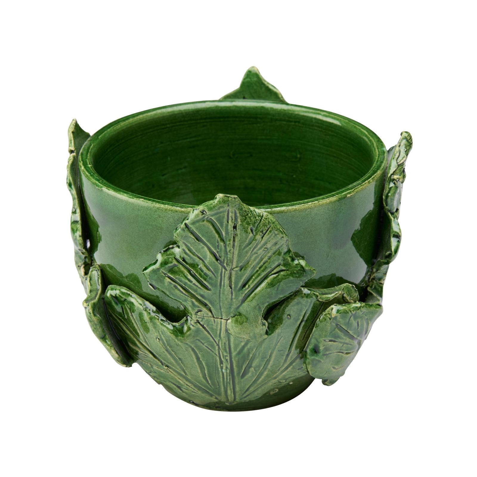 Chelsea House Fig Leaf Green Vase