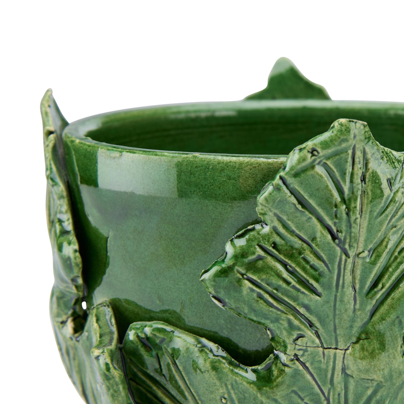 Chelsea House Fig Leaf Green Vase