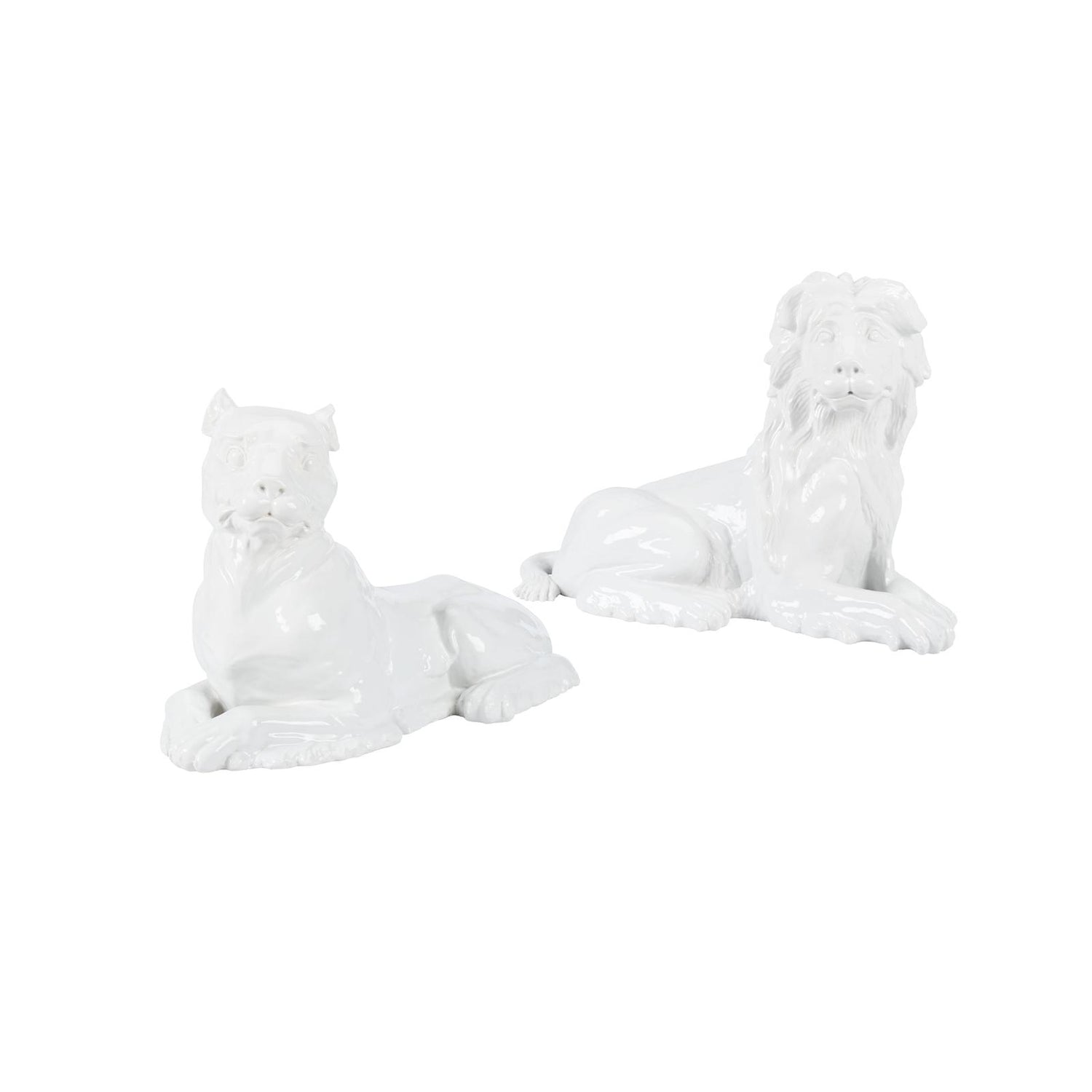 Chelsea House Set of Meissen Lions Sculpture
