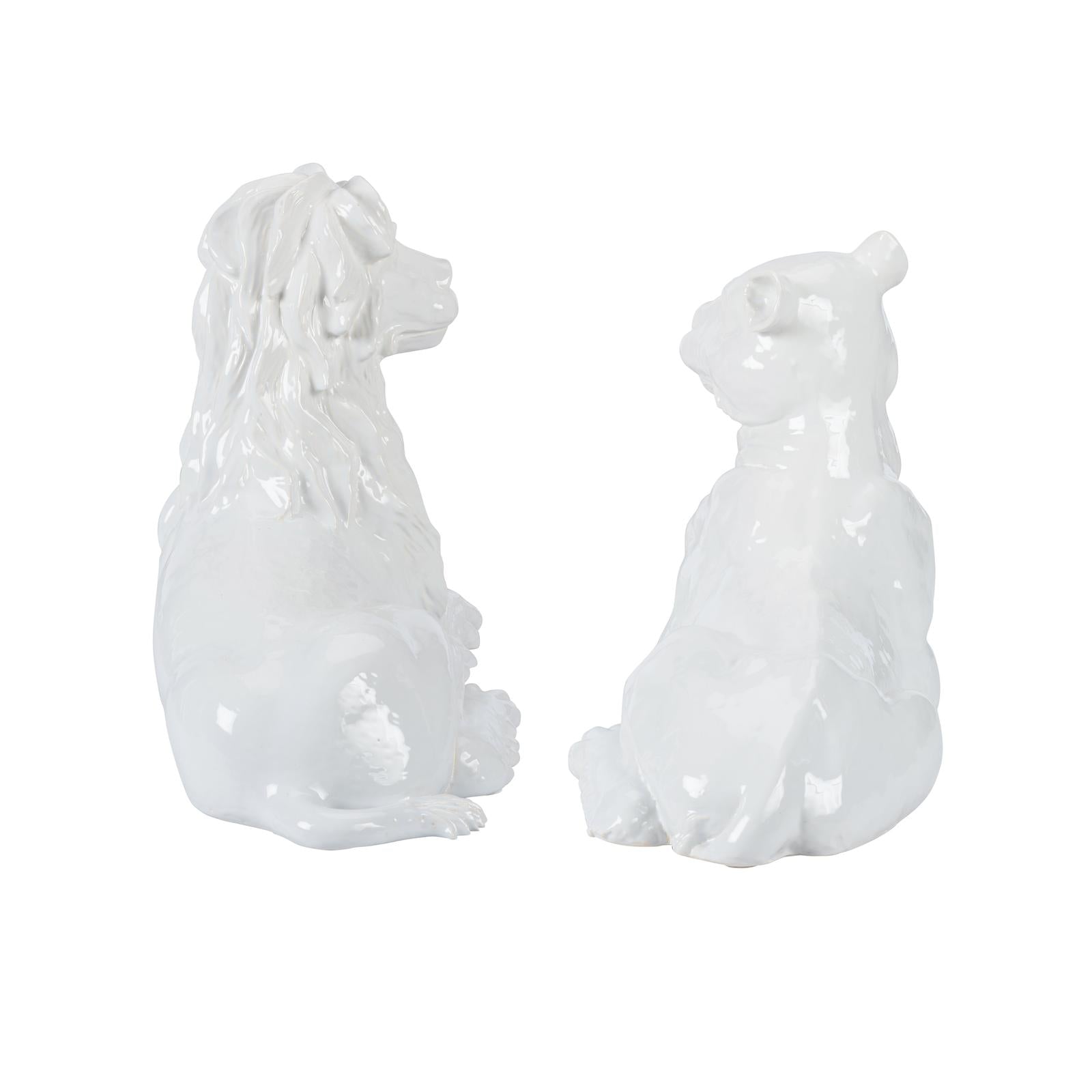 Chelsea House Set of Meissen Lions Sculpture
