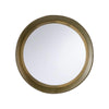 Chelsea House Round Leather Mirror, Green