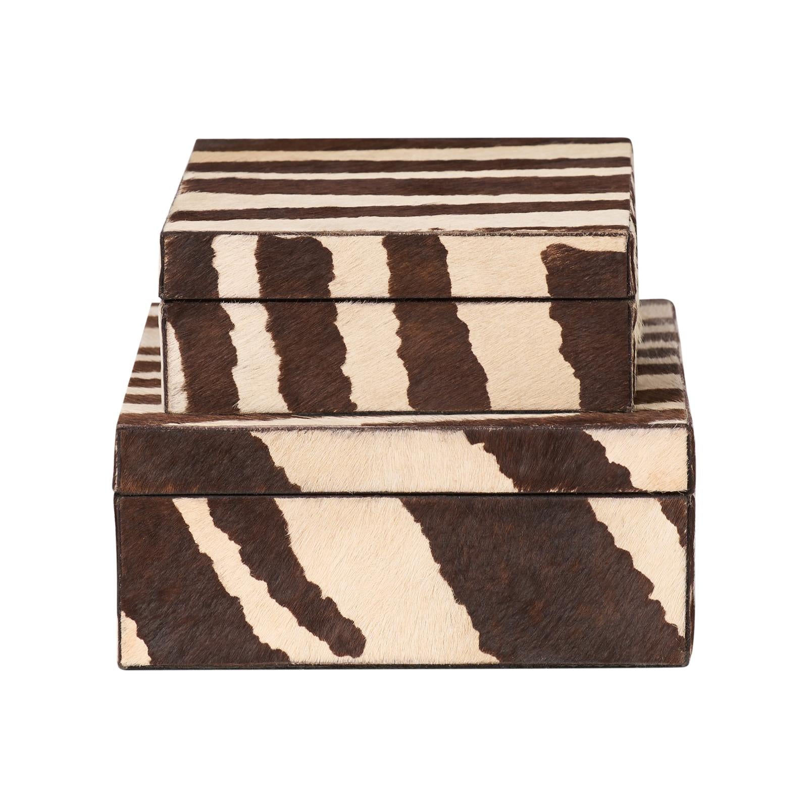 Chelsea House Zebra Boxes, Set of 2
