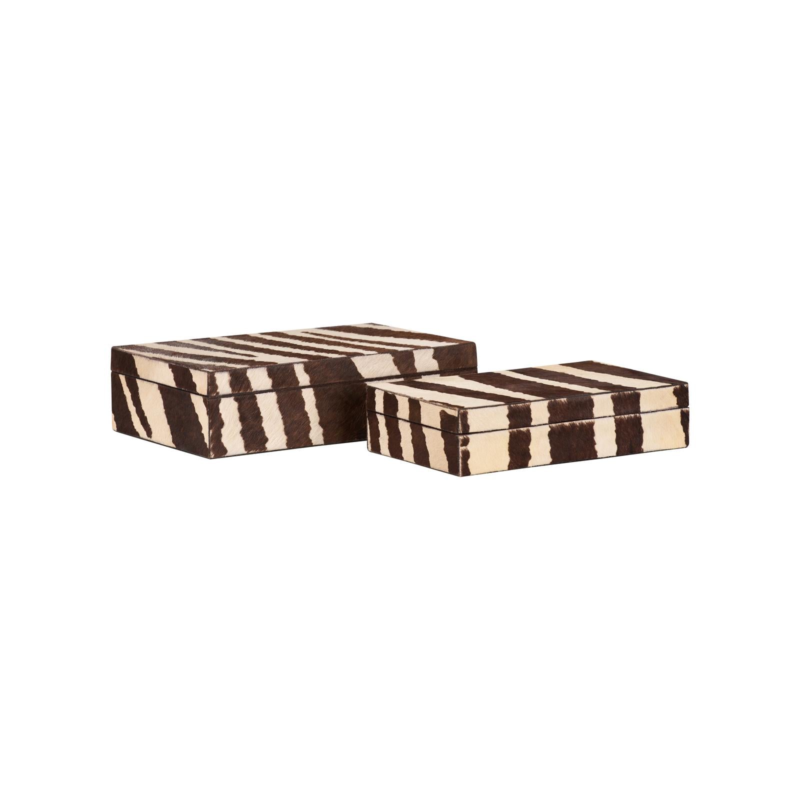 Chelsea House Zebra Boxes, Set of 2
