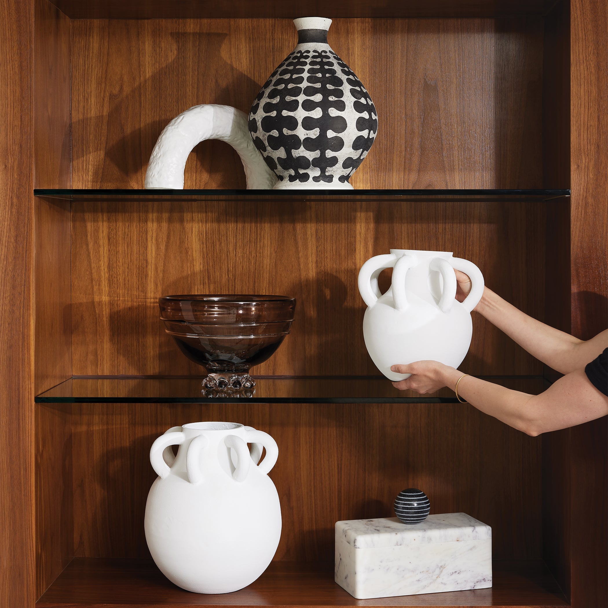 Global Views Matte White Germain Arch