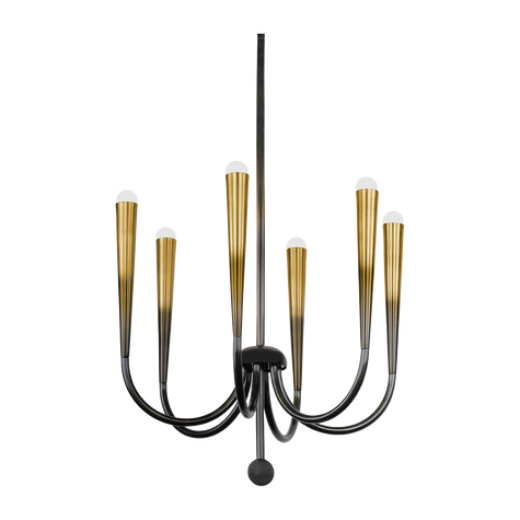 Hudson Valley Lighting Adley 6 Light Gradient Brass Chandelier Ceiling Light