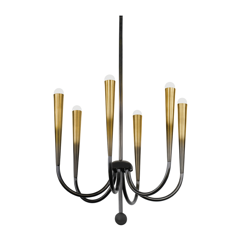 Hudson Valley Lighting Adley 6 Light Gradient Brass Chandelier Ceiling Light