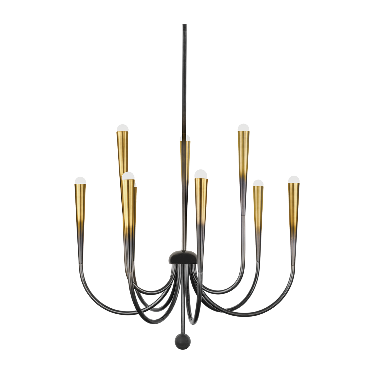Hudson Valley Lighting Adley 9 Light Gradient Brass Chandelier Ceiling Light