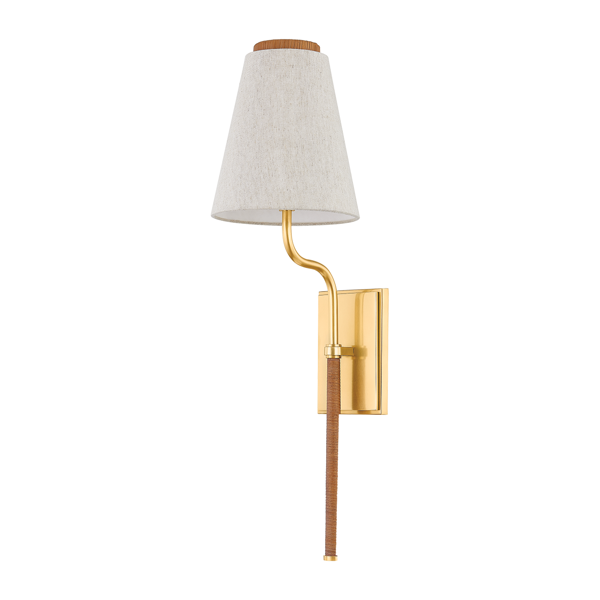 Hudson Valley Lighting Sullivan 1 Light Aged Brass Wall Sconce Wall Light