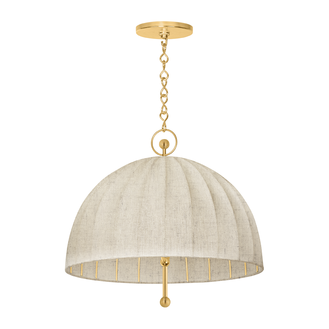 Hudson Valley Lighting Palmetto 1 Light Aged Brass Pendant Ceiling Light