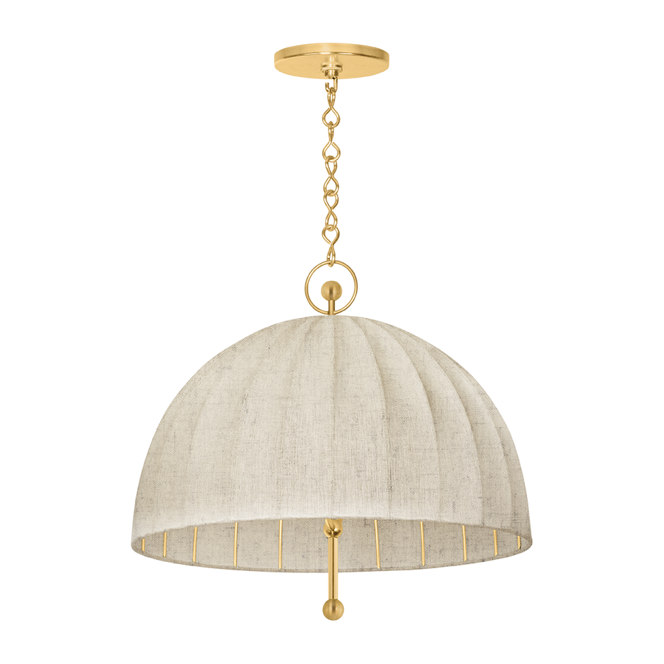 Hudson Valley Lighting Palmetto 1 Light Aged Brass Pendant Ceiling Light
