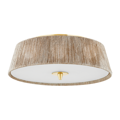 Hudson Valley Lighting George 3 Light Aged Brass Semi Flush Ceiling Light