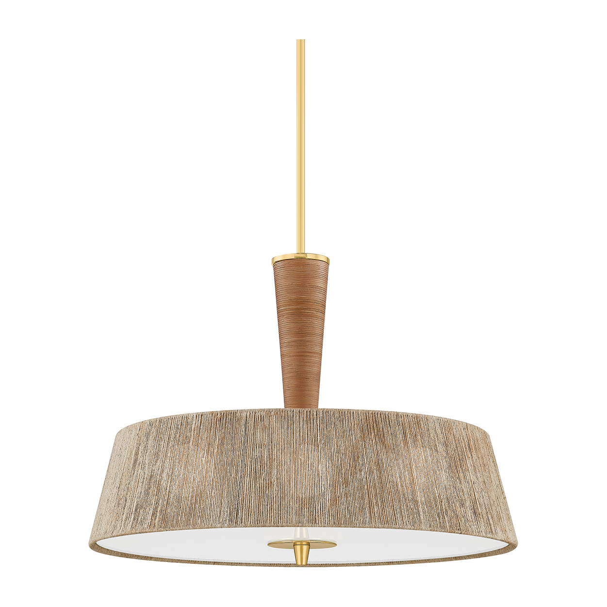 Hudson Valley Lighting George 3 Light Aged Brass Pendant Ceiling Light