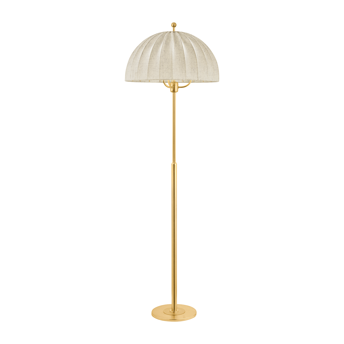 Hudson Valley Lighting Palmetto 3 Light Aged Brass Floor Lamp Portable Light