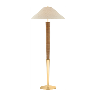 Hudson Valley Lighting Bohicket 1 Light Aged Brass Floor Lamp Portable Light