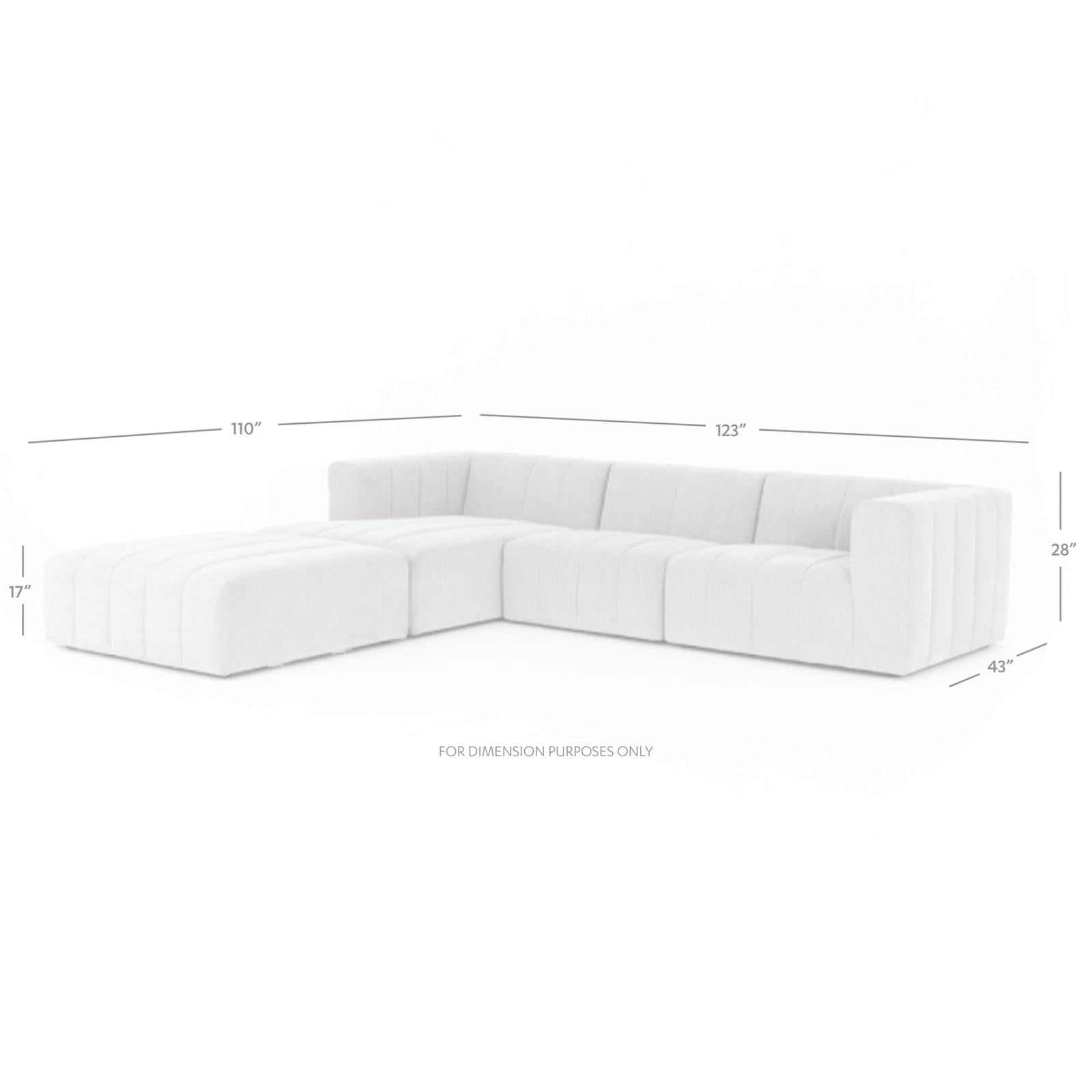 Four Hands Langham Channeled 3-Piece Sectional