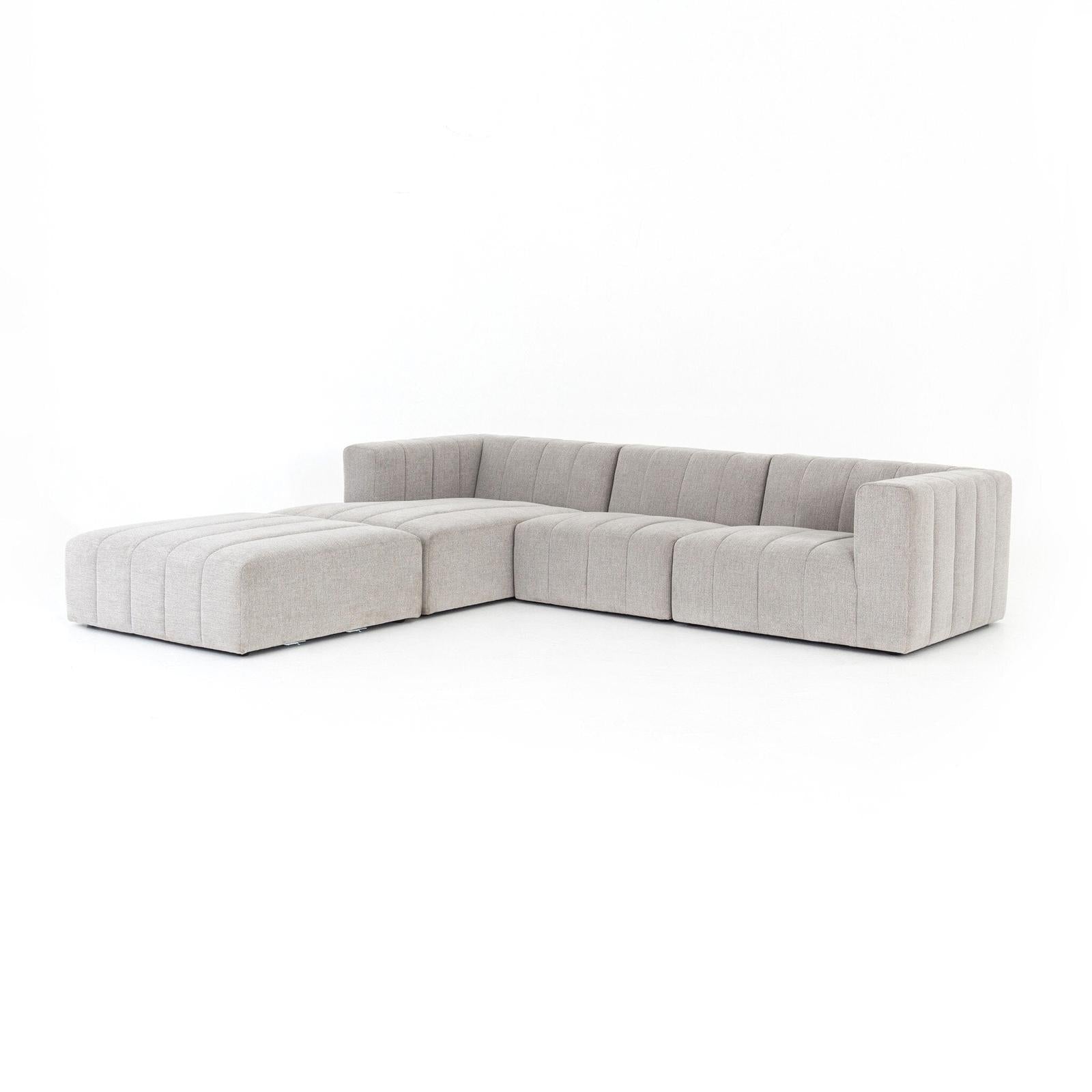 Four Hands Langham Channeled 3-Piece Sectional