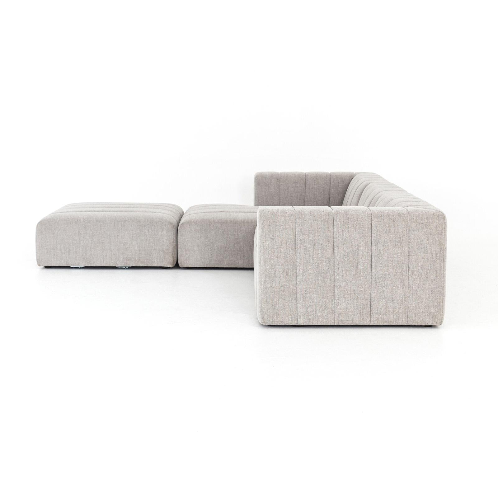 Four Hands Langham Channeled 3-Piece Sectional