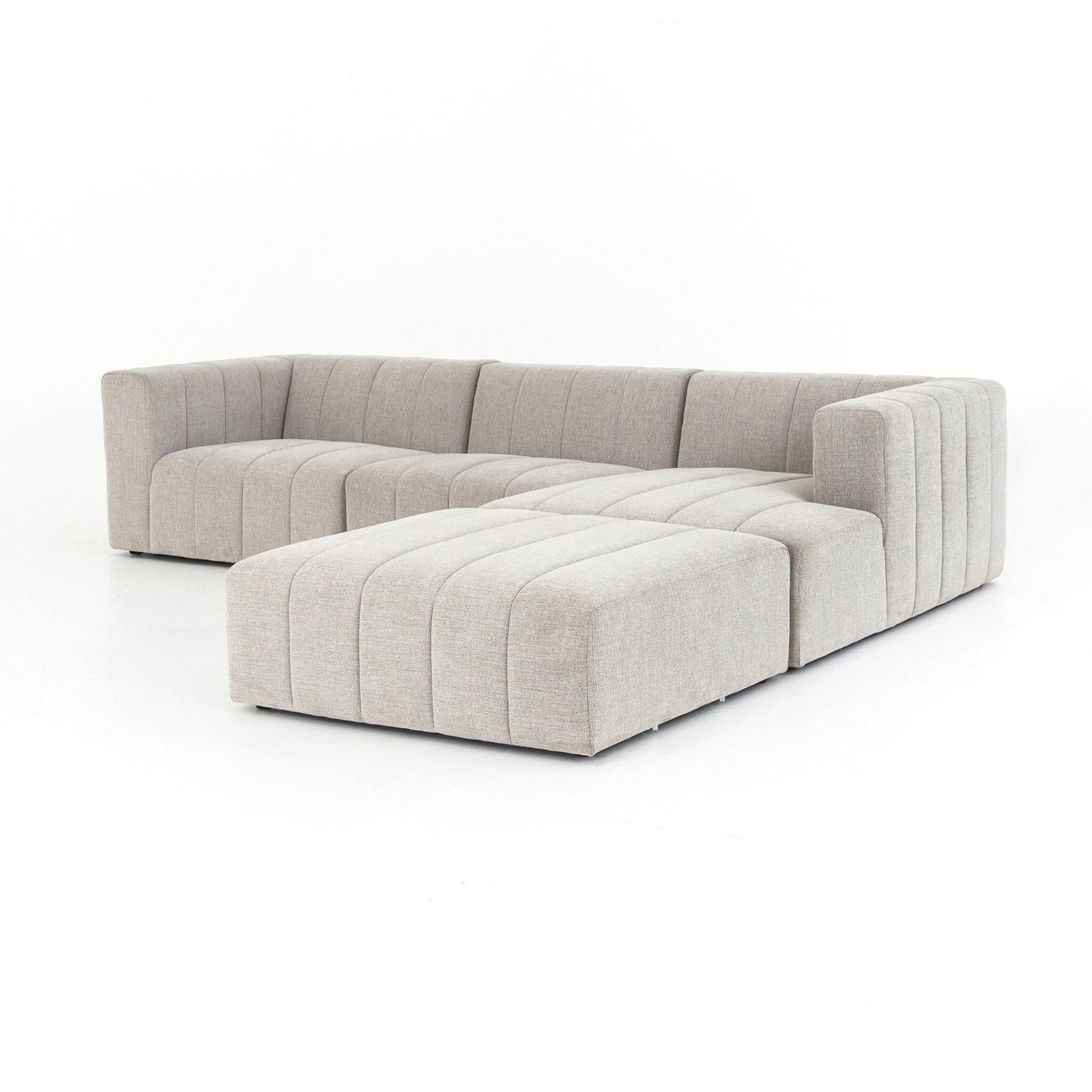 Four Hands Langham Channeled 3-Piece Sectional