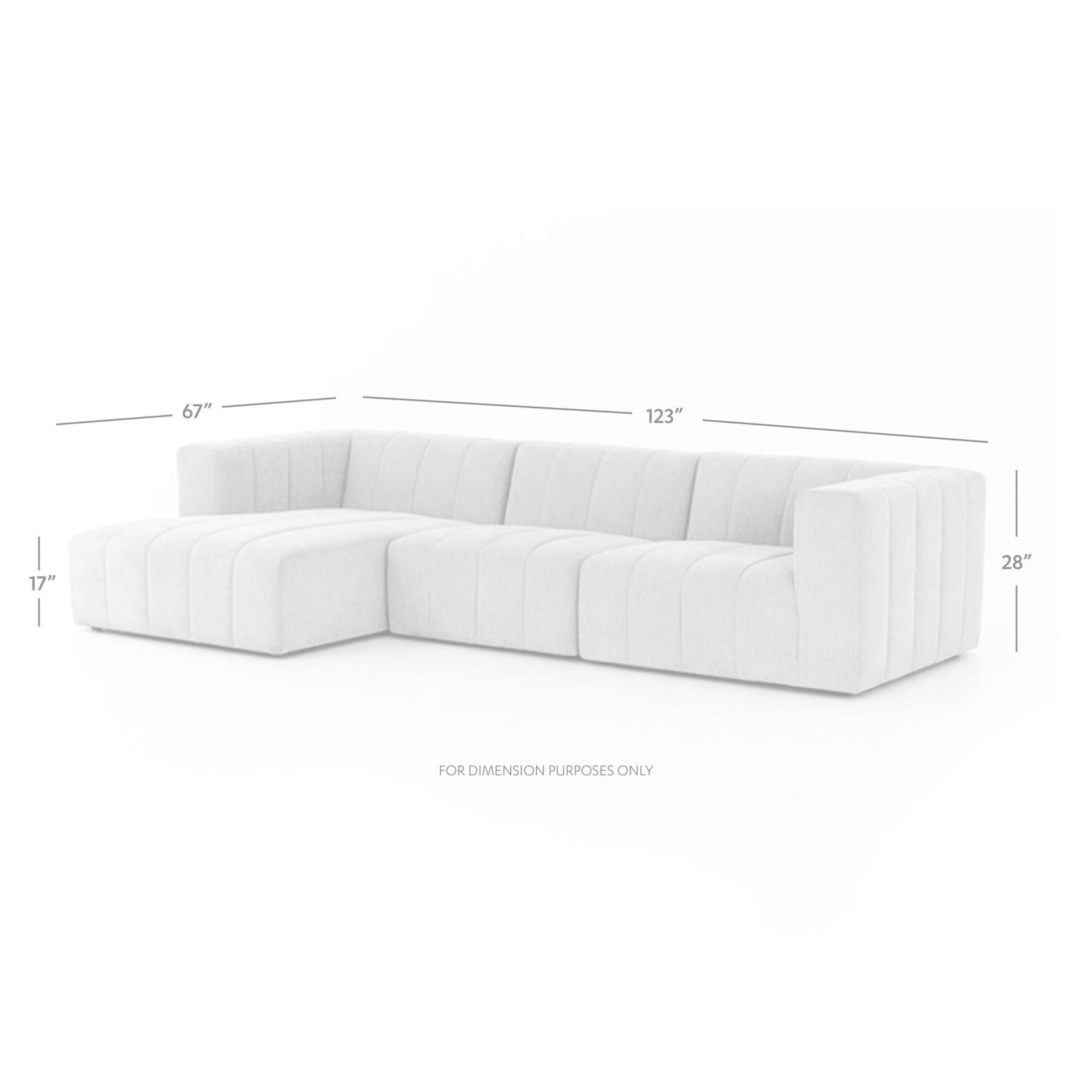 Four Hands Langham Channeled 3-Piece Sectional