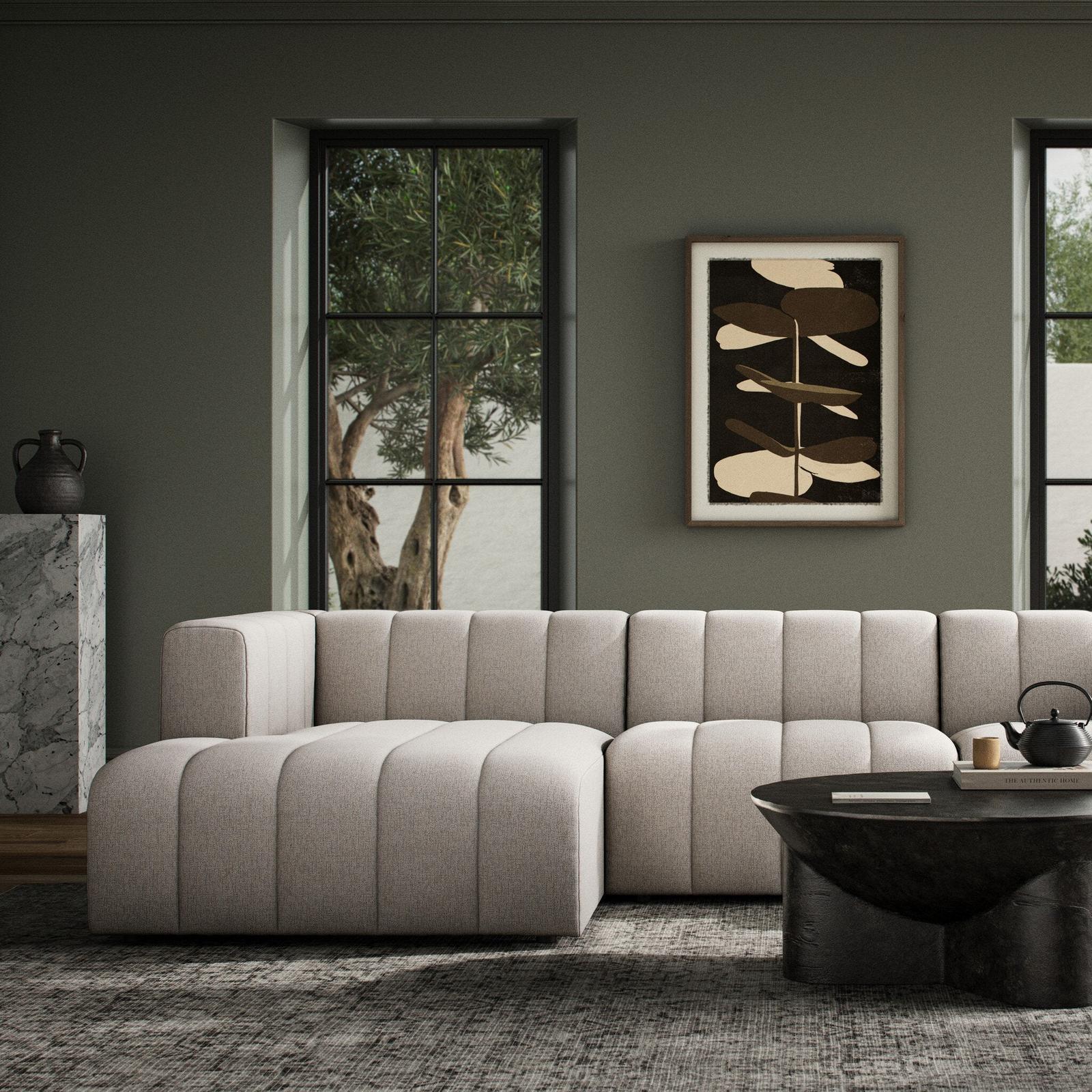 Four Hands Langham Channeled 3-Piece Sectional