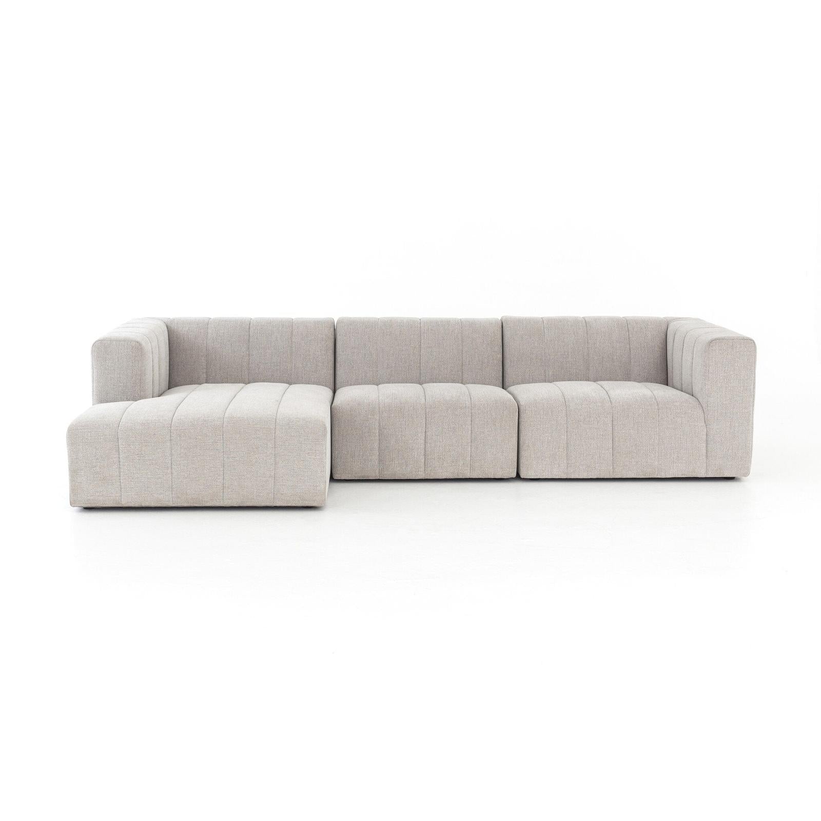 Four Hands Langham Channeled 3-Piece Sectional