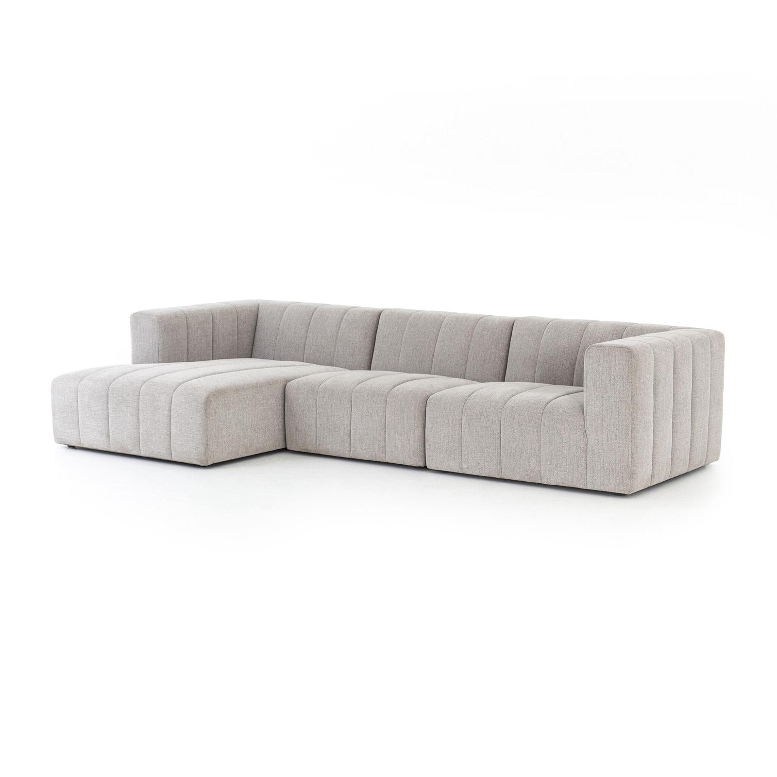 Four Hands Langham Channeled 3-Piece Sectional