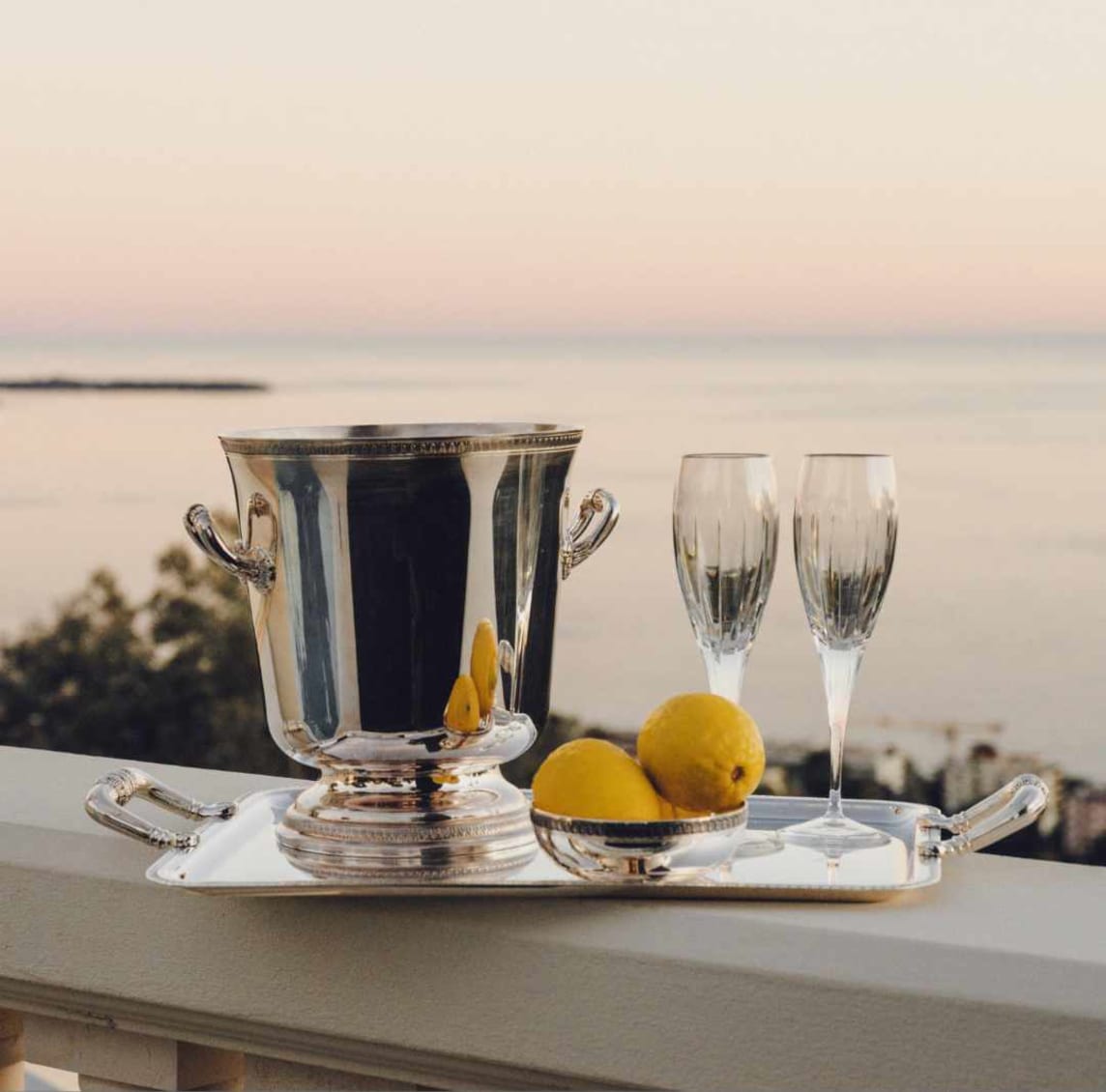 Christofle Crystal Champagne Flutes - Set of 2