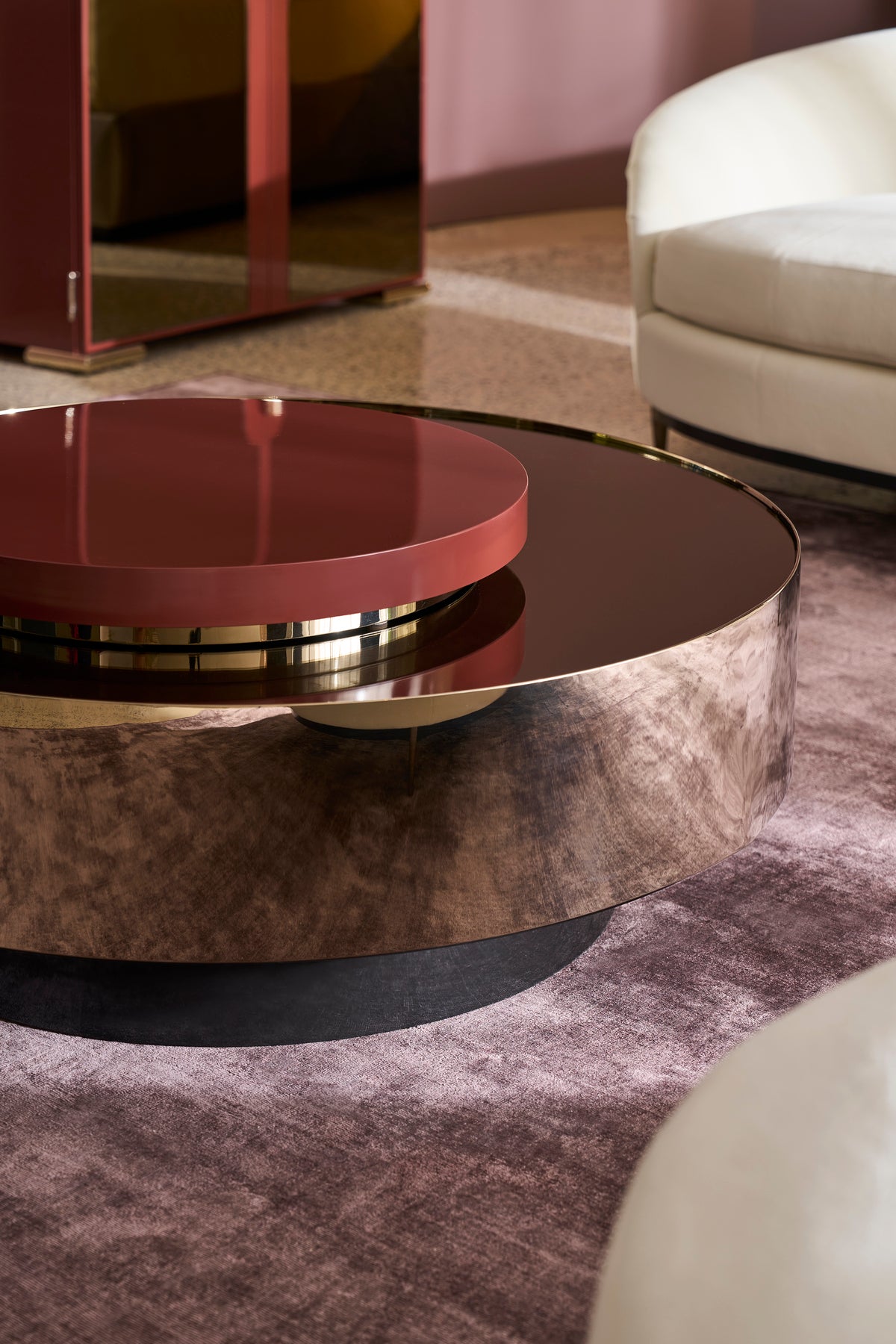 Caracole Classic Radius Cocktail Round Accent Tray SM Sale