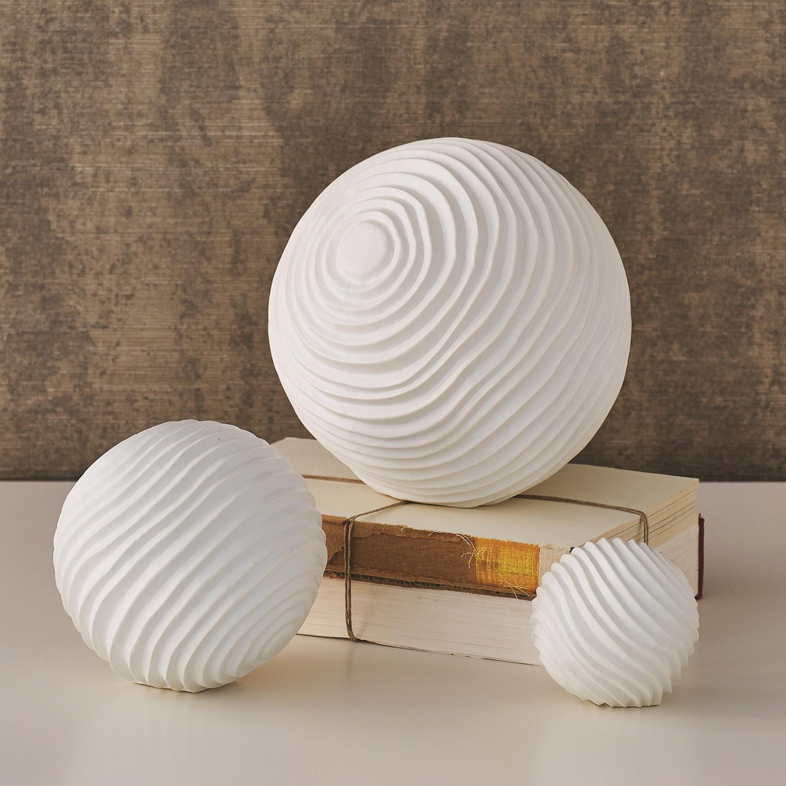 Global Views Matte White Varenne Sphere