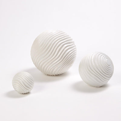Global Views Matte White Varenne Sphere