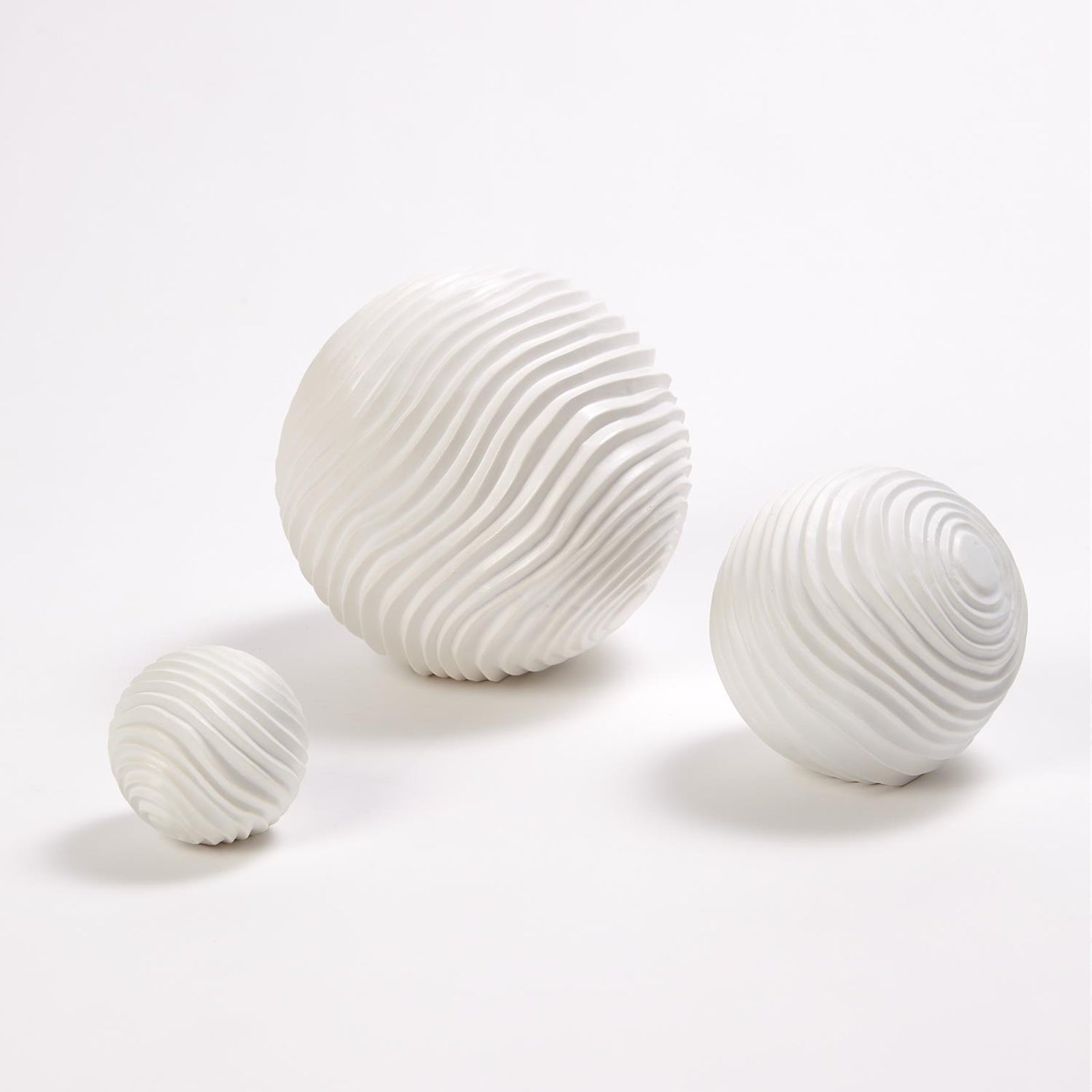 Global Views Matte White Varenne Sphere