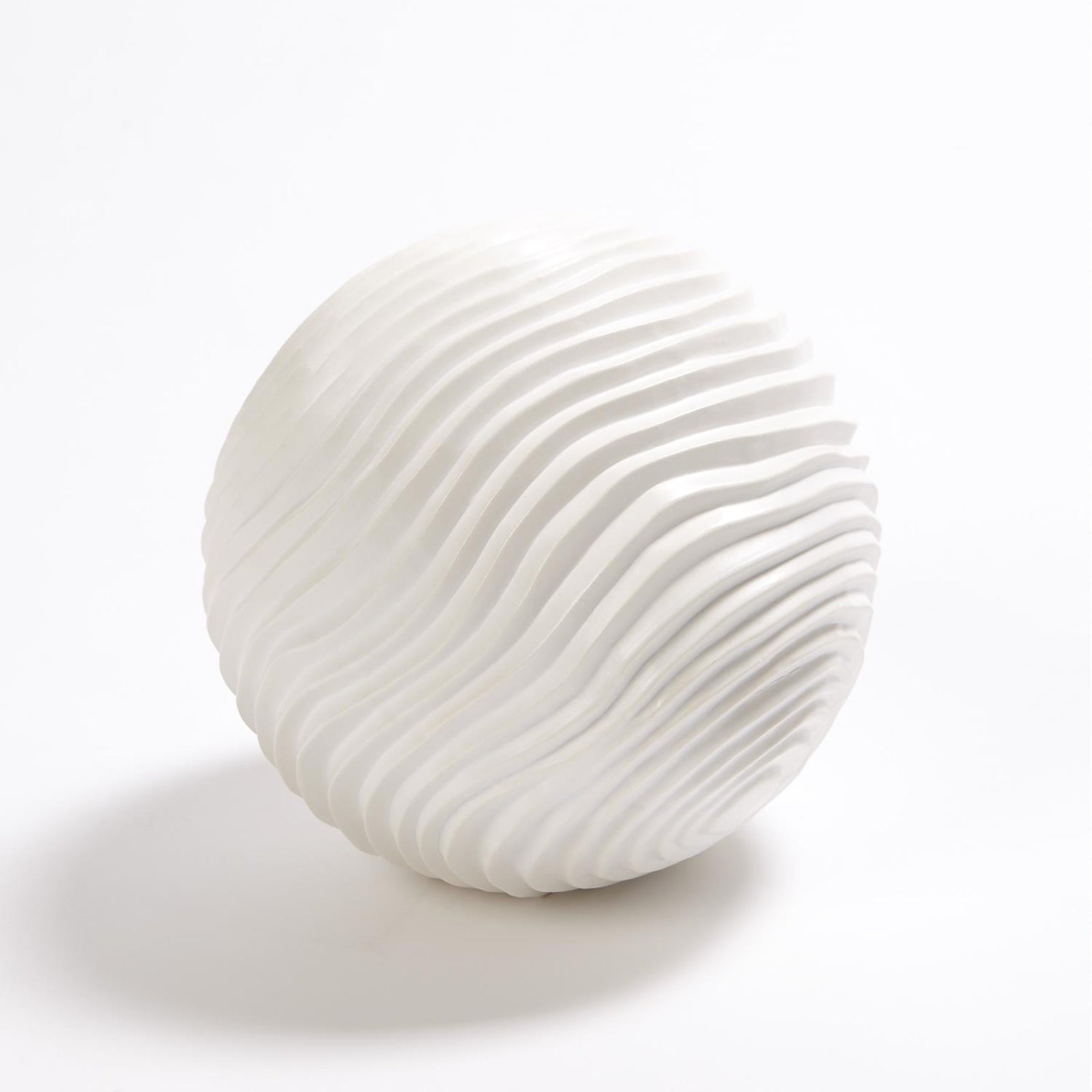 Global Views Matte White Varenne Sphere