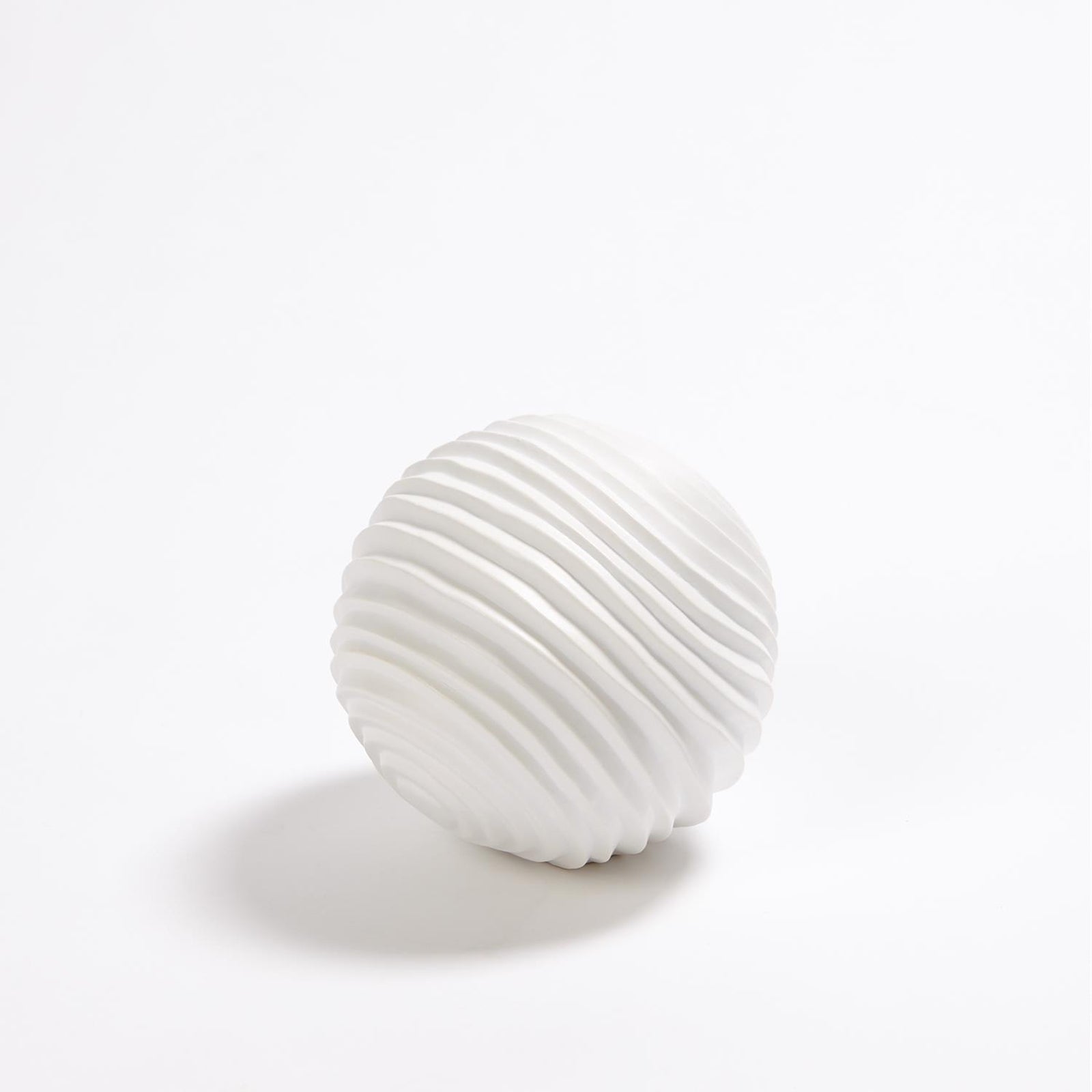 Global Views Matte White Varenne Sphere